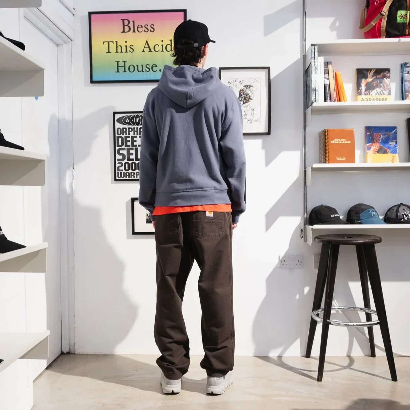 Brain Dead Logo Head Hoodie - Slate - Image 4