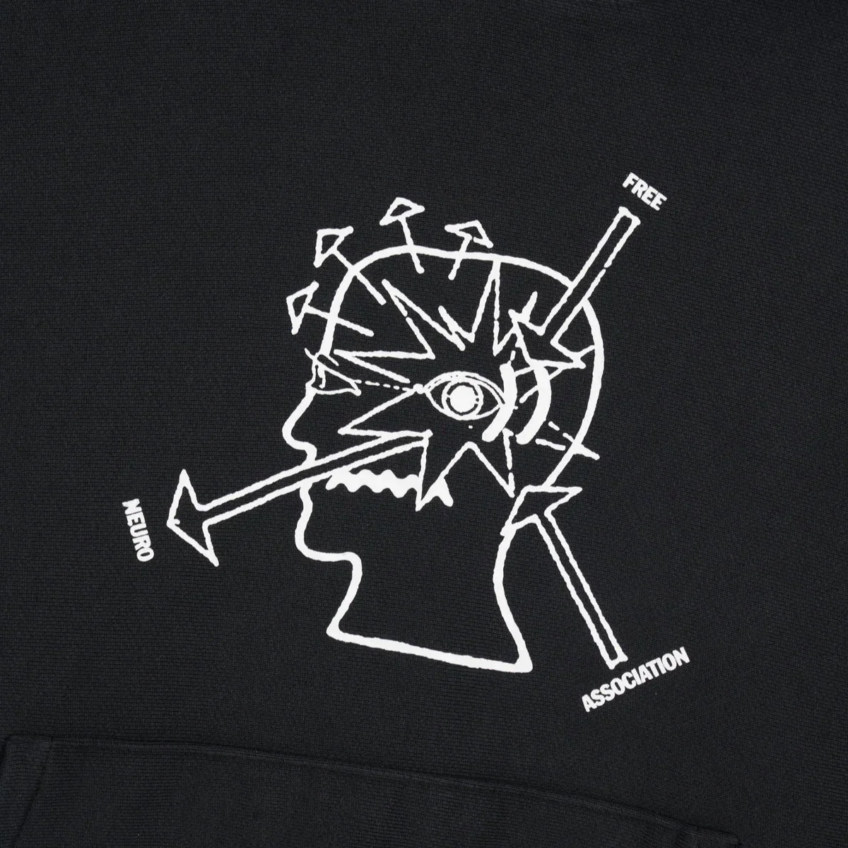 Brain Dead Neuro Free Association Hoodie - Washed Black - Image 4