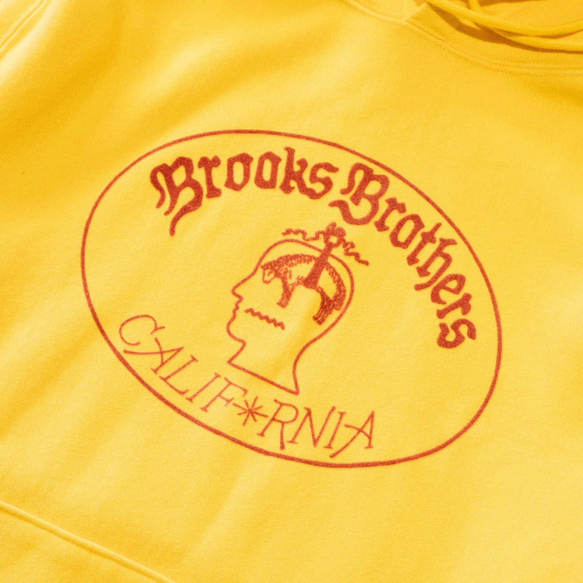 Brain Dead x Brooks Brothers Logo Hoodie - Yellow - Image 5