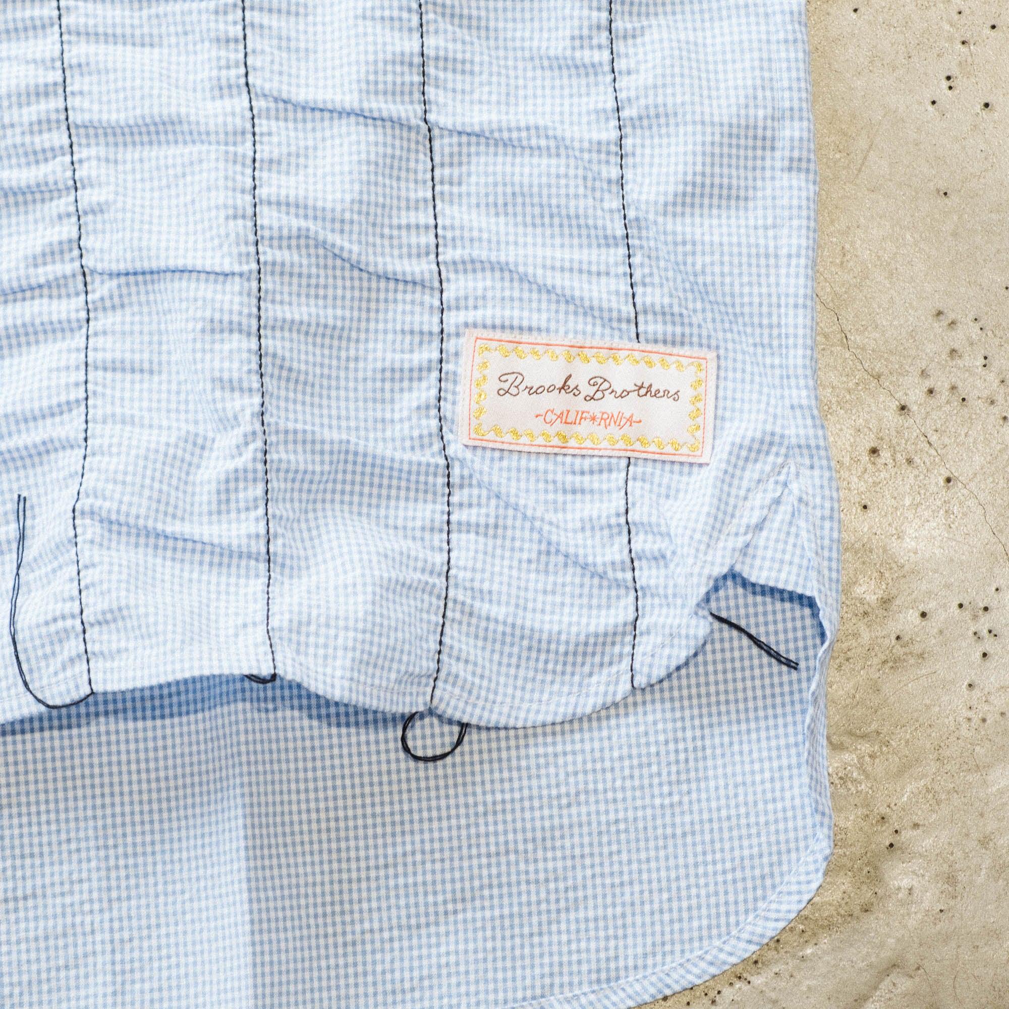 Brain Dead x Brooks Brothers Puckered Short Sleeve Pullover Shirt - Light Blue - Image 5