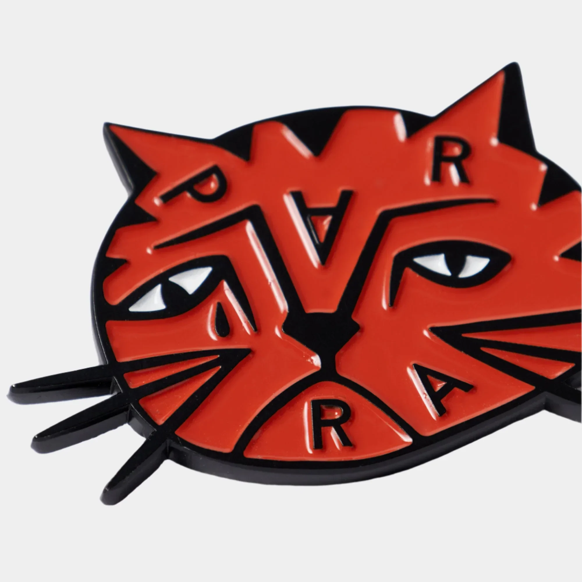 By Parra Sad Cat Enamel Pin - Orange - Image 3