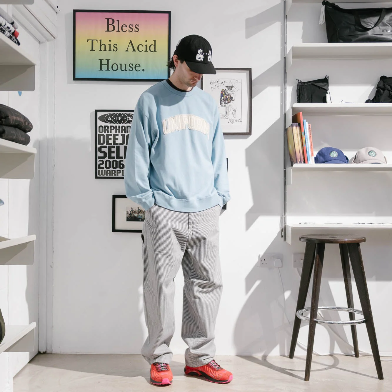 Carhartt WIP Mercer Single Knee Pant - Mercer Stripe, Graphite/Wax - Image 3