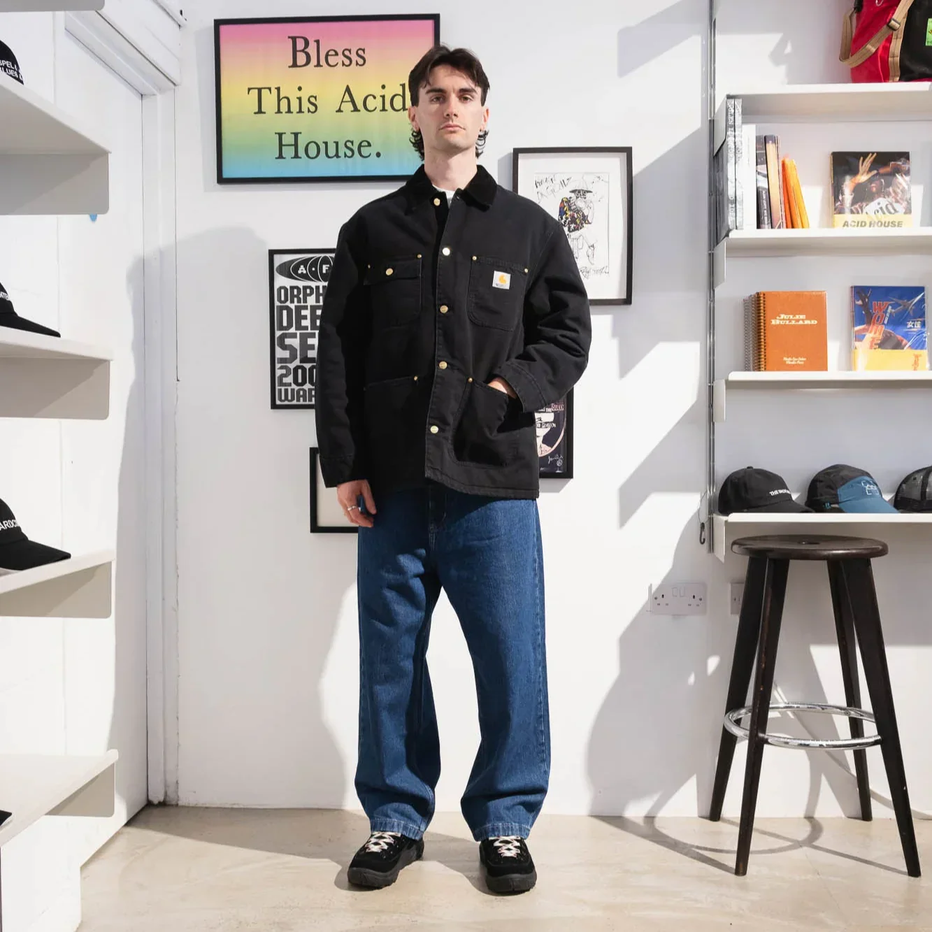 Carhartt WIP OG Chore Coat - Black/Black - Image 3