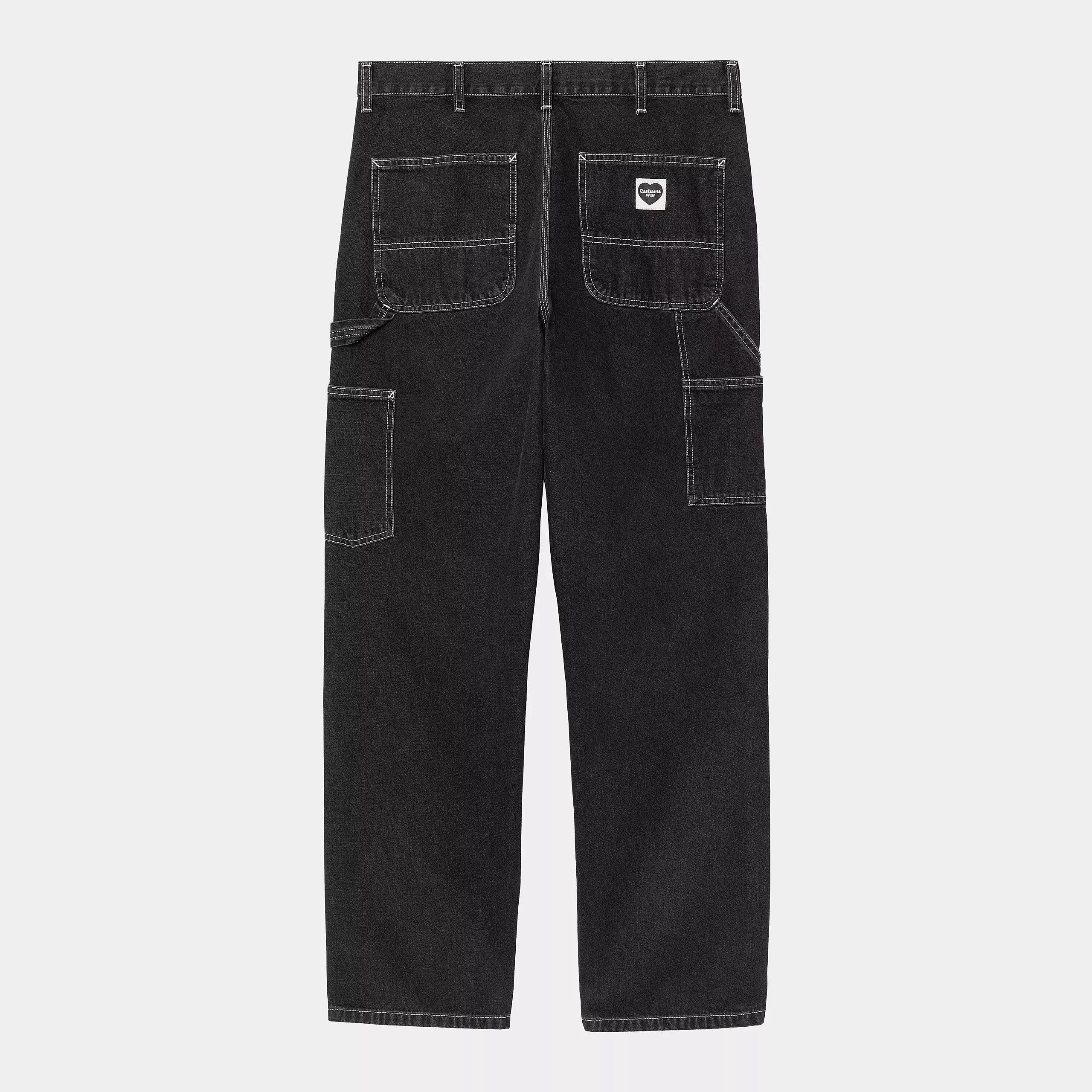 Carhartt WIP Single Knee Pant - Black Rinsed - Image 4