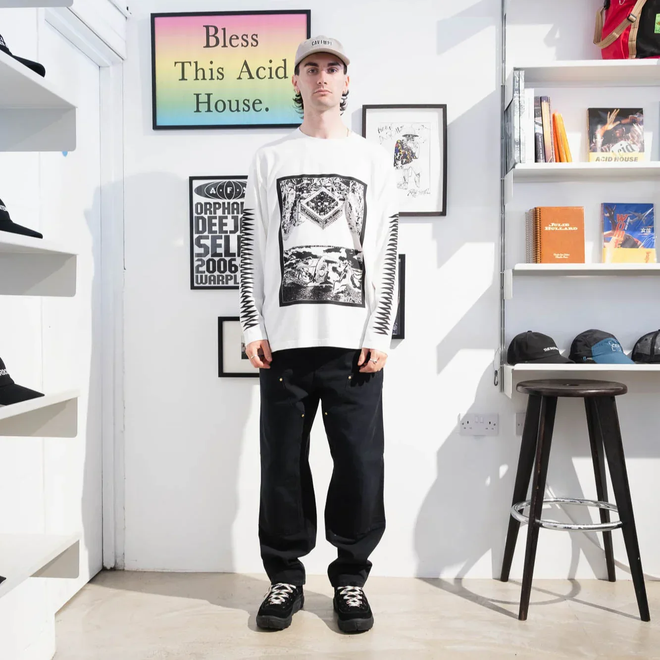 Cav Empt Century Cameo Long Sleeve T-Shirt - White - Image 3