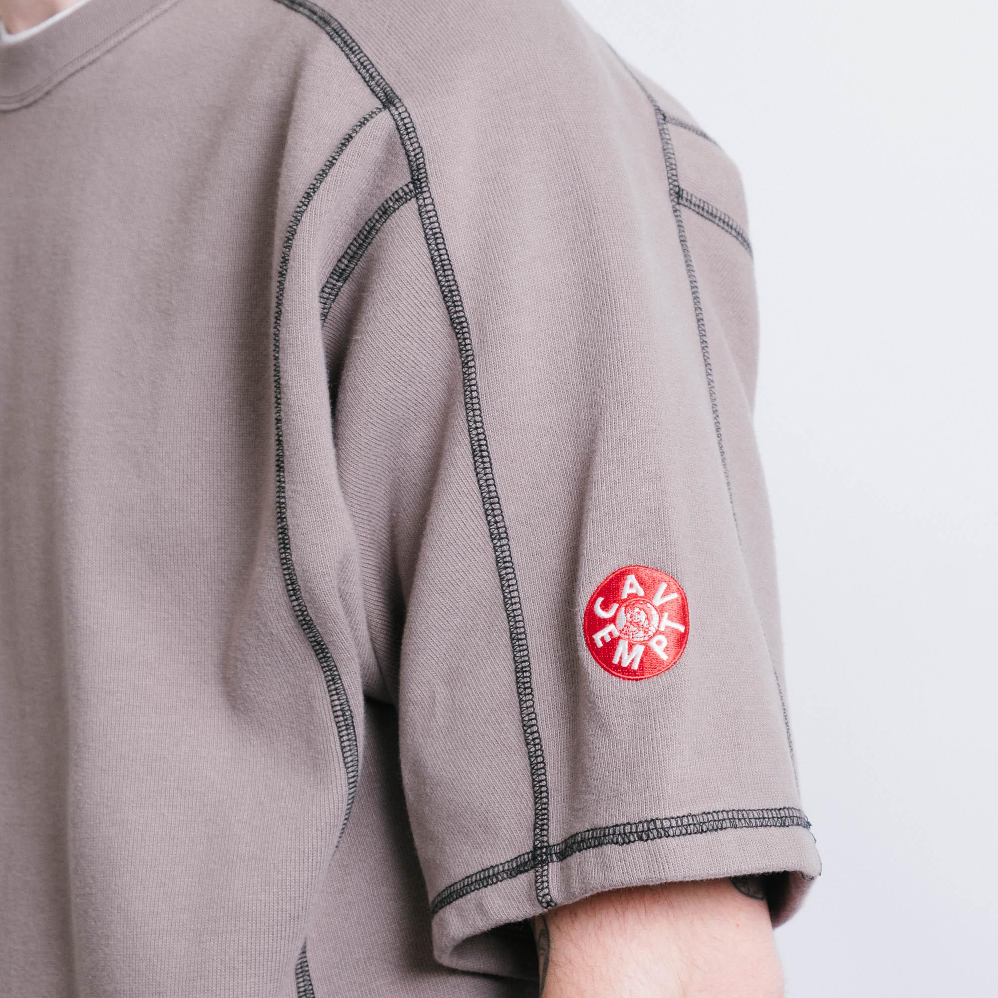 Cav Empt DBL Knit Short Sleeve T-Shirt - Charcoal - Image 5