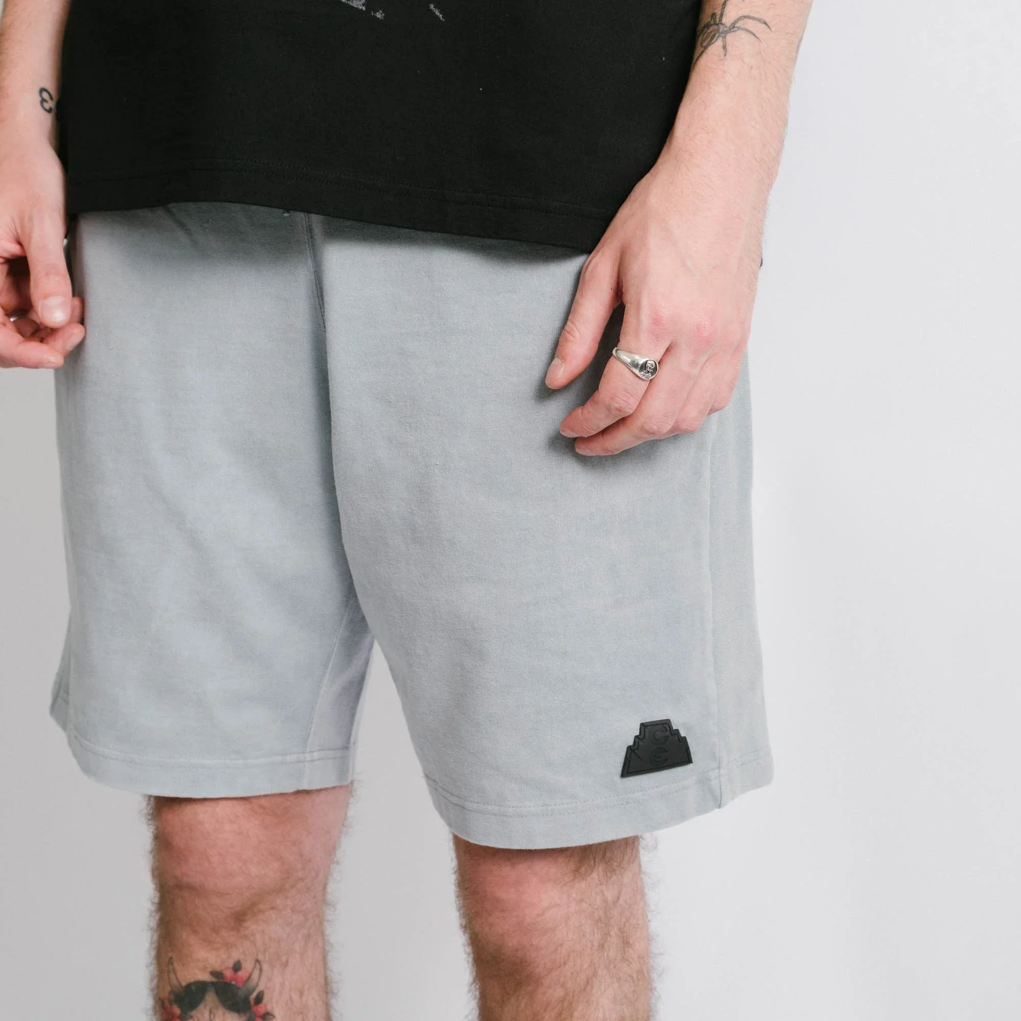 Cav Empt Overdye Cotton Jersey Shorts - Green/Grey - Image 3