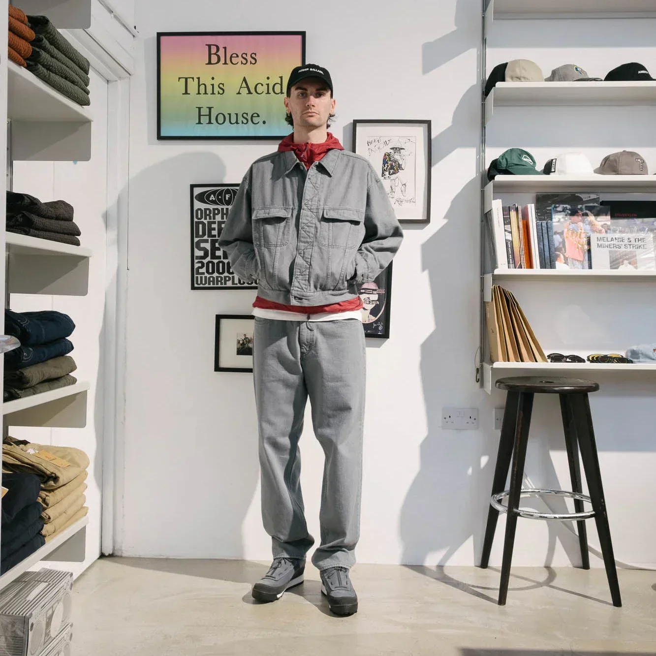 Cav Empt 1992 Washed Black Denim Jean - Grey - Image 3