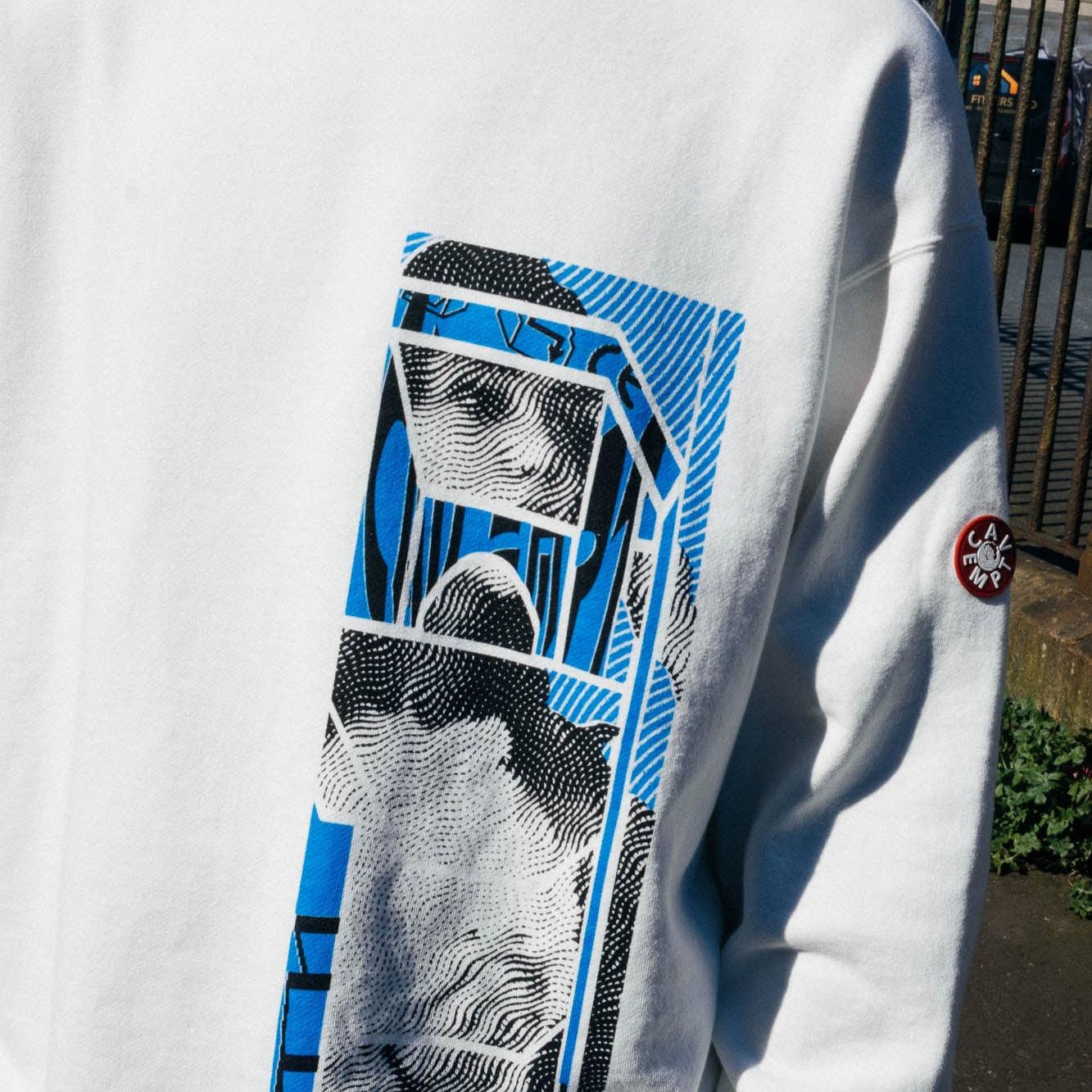 Cav Empt Washed ⋂HAN⋂ Long Sleeve  - White - Image 3