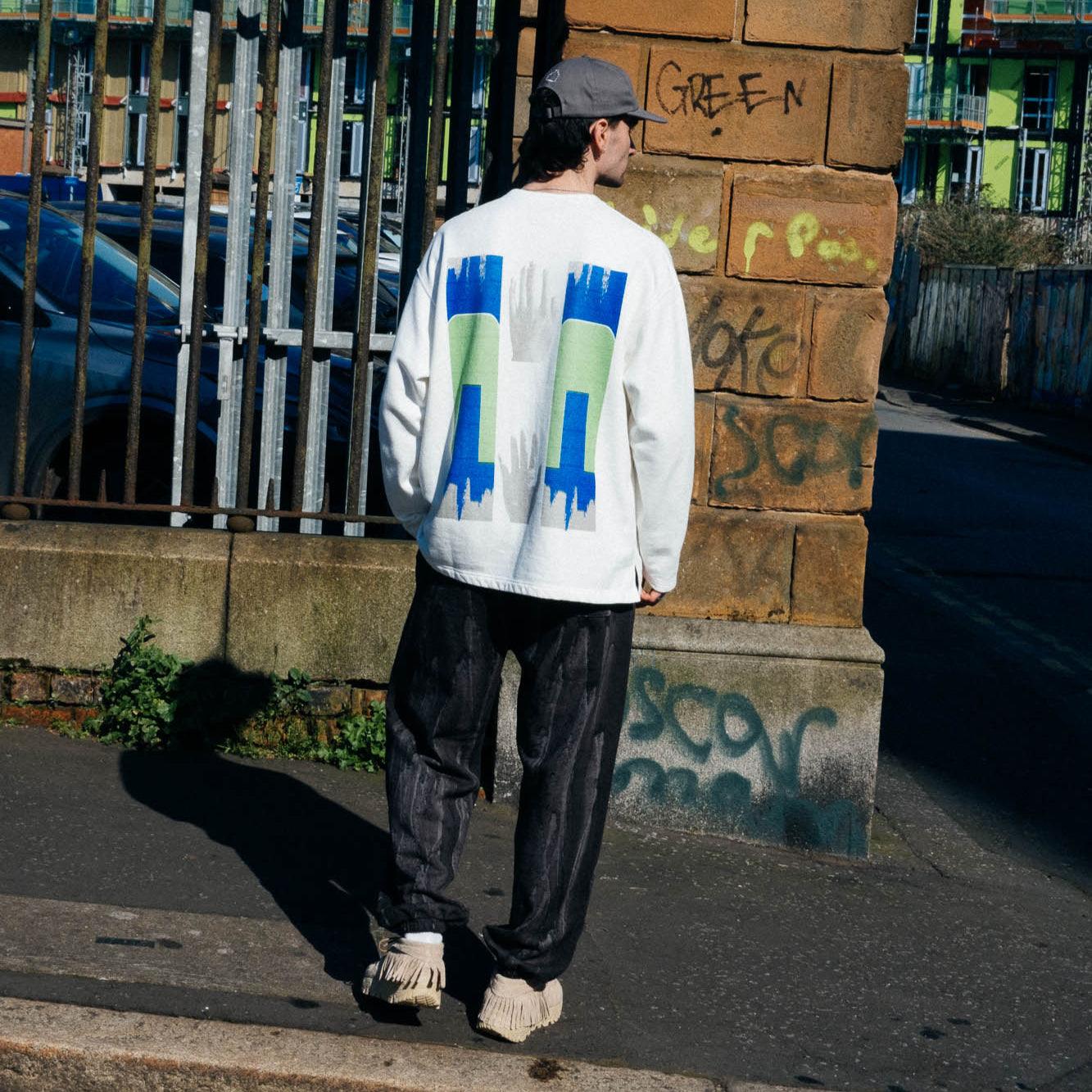 Cav Empt Washed ⋂HAN⋂ Long Sleeve  - White - Image 4