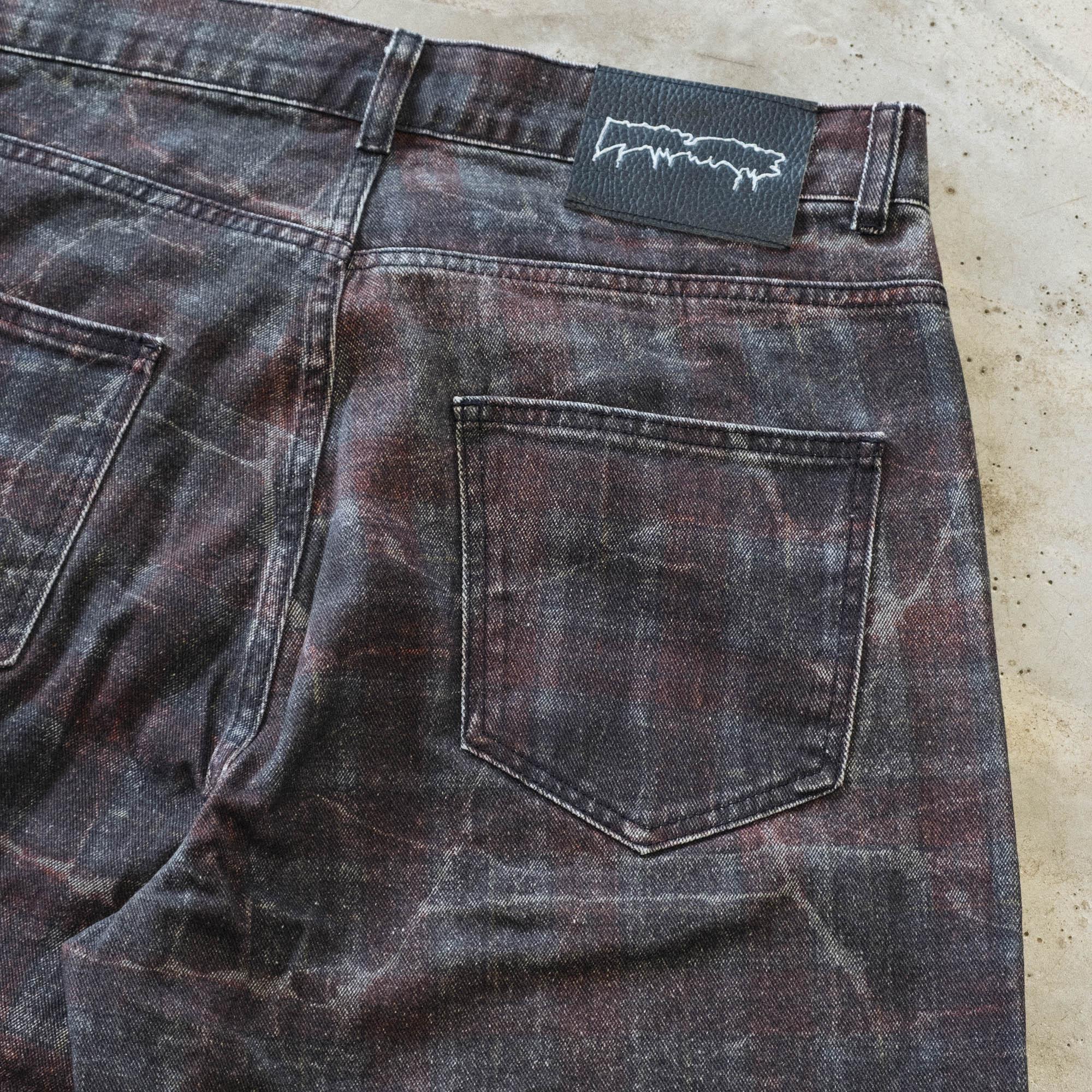 Fucking Awesome Distressed Plaid Fecke Denim Jean - Plaid - Image 6