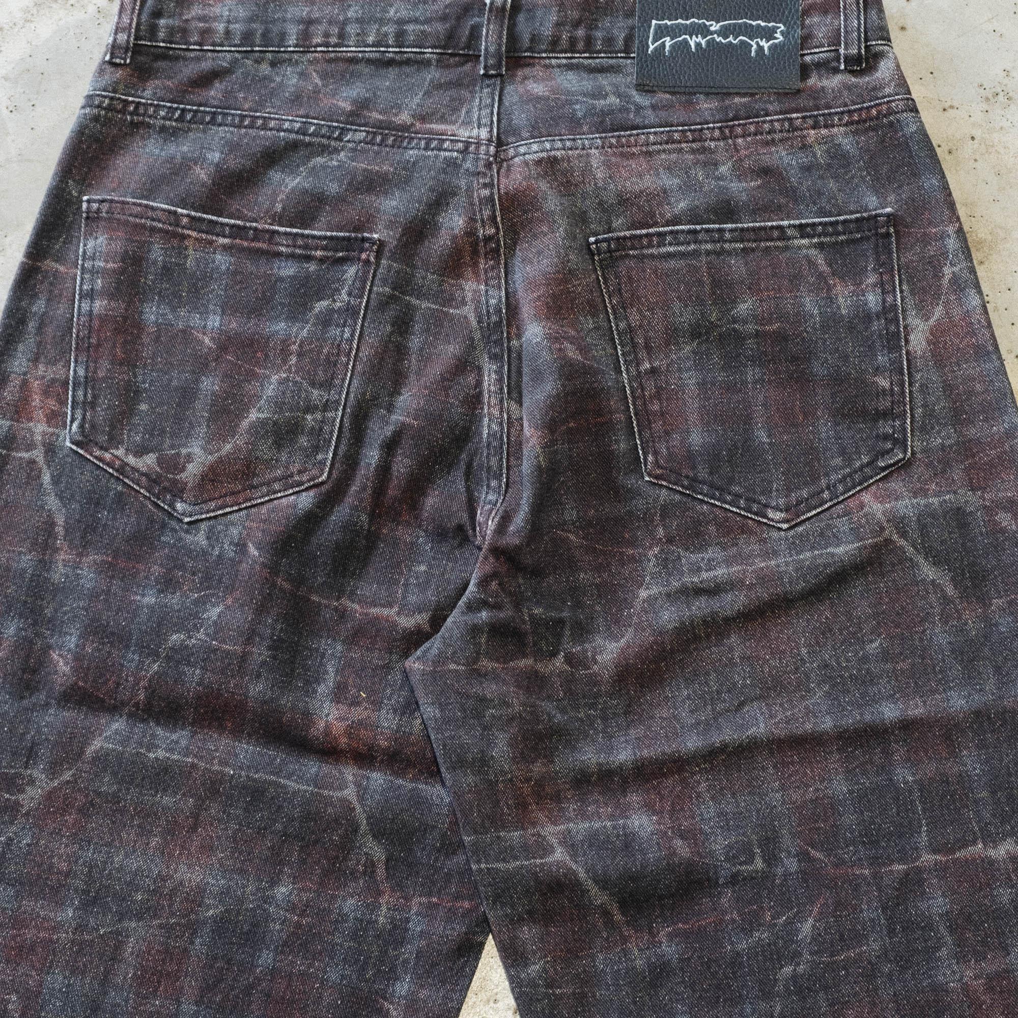 Fucking Awesome Distressed Plaid Fecke Denim Jean - Plaid - Image 7