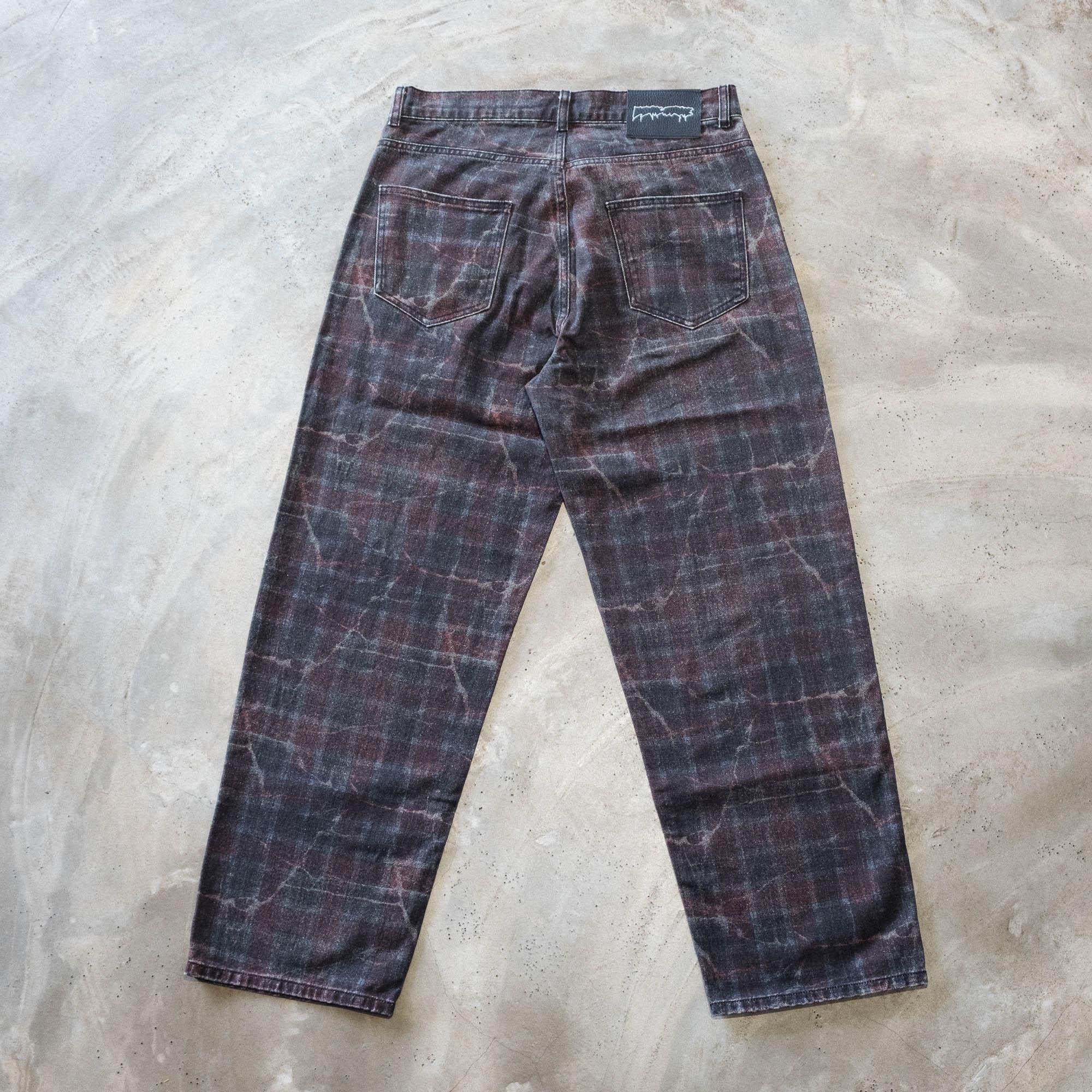 Fucking Awesome Distressed Plaid Fecke Denim Jean - Plaid - Image 8