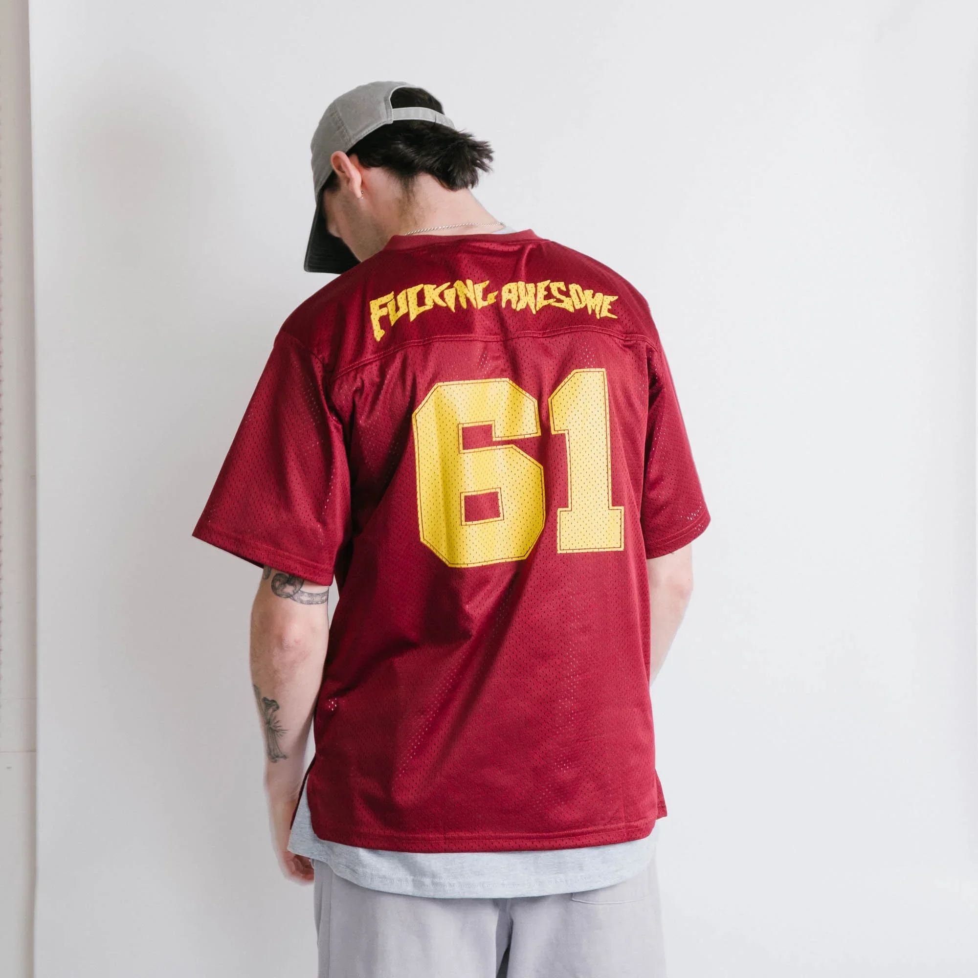 Fucking Awesome Stamp Logo Practice Jersey Tee - Red - Image 3