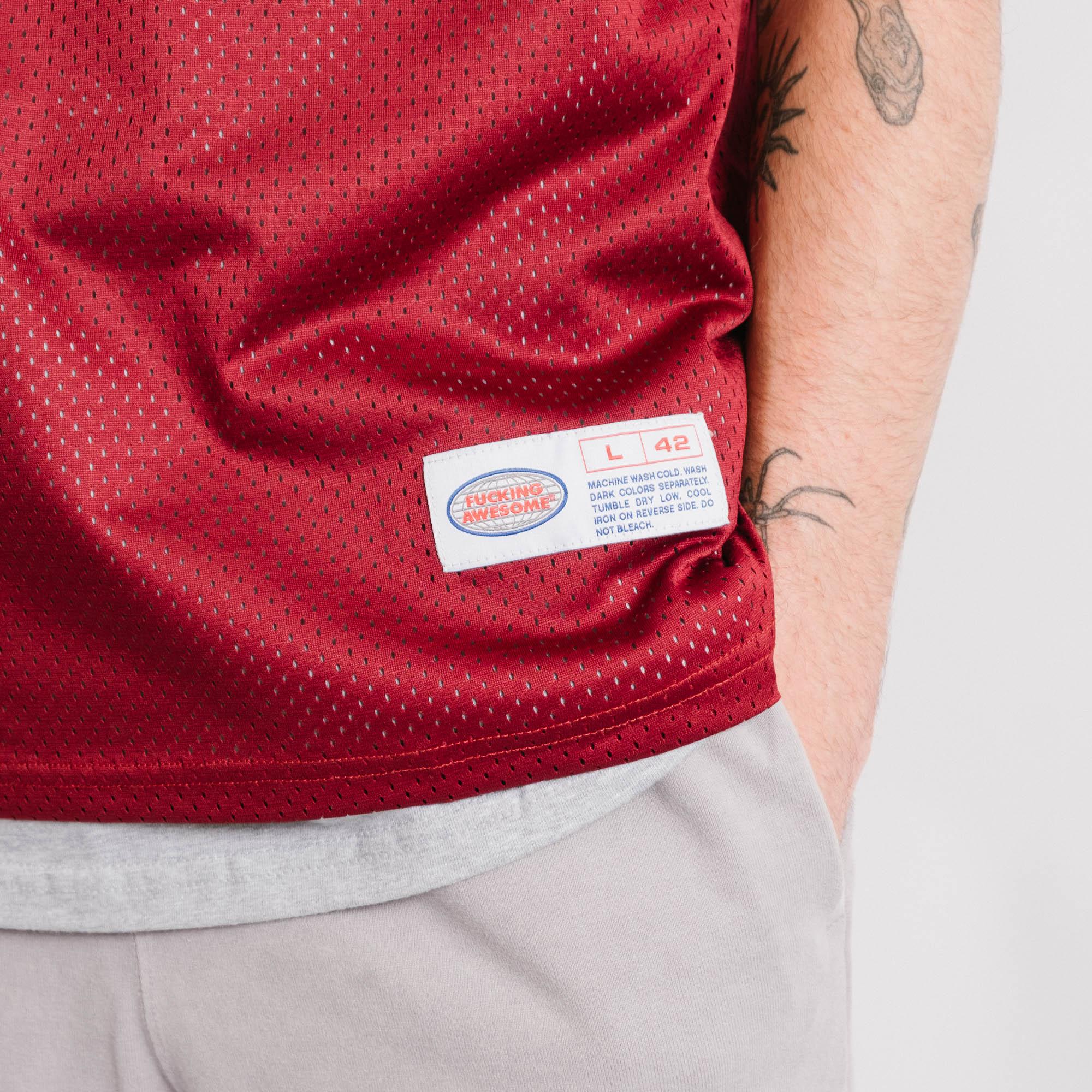 Fucking Awesome Stamp Logo Practice Jersey Tee - Red - Image 4