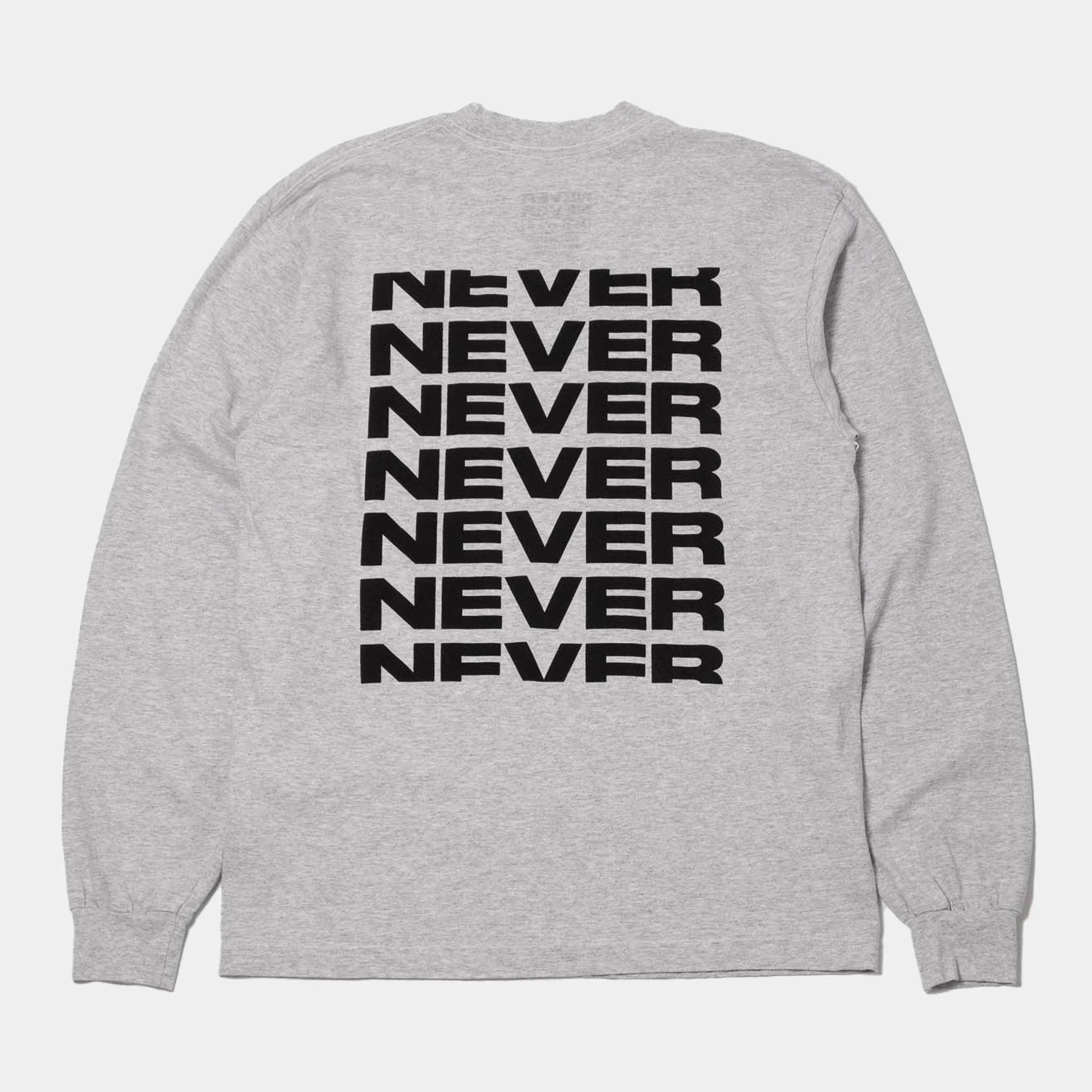 Never Never Concrète Stack LS Tee - Ash Grey - Image 5