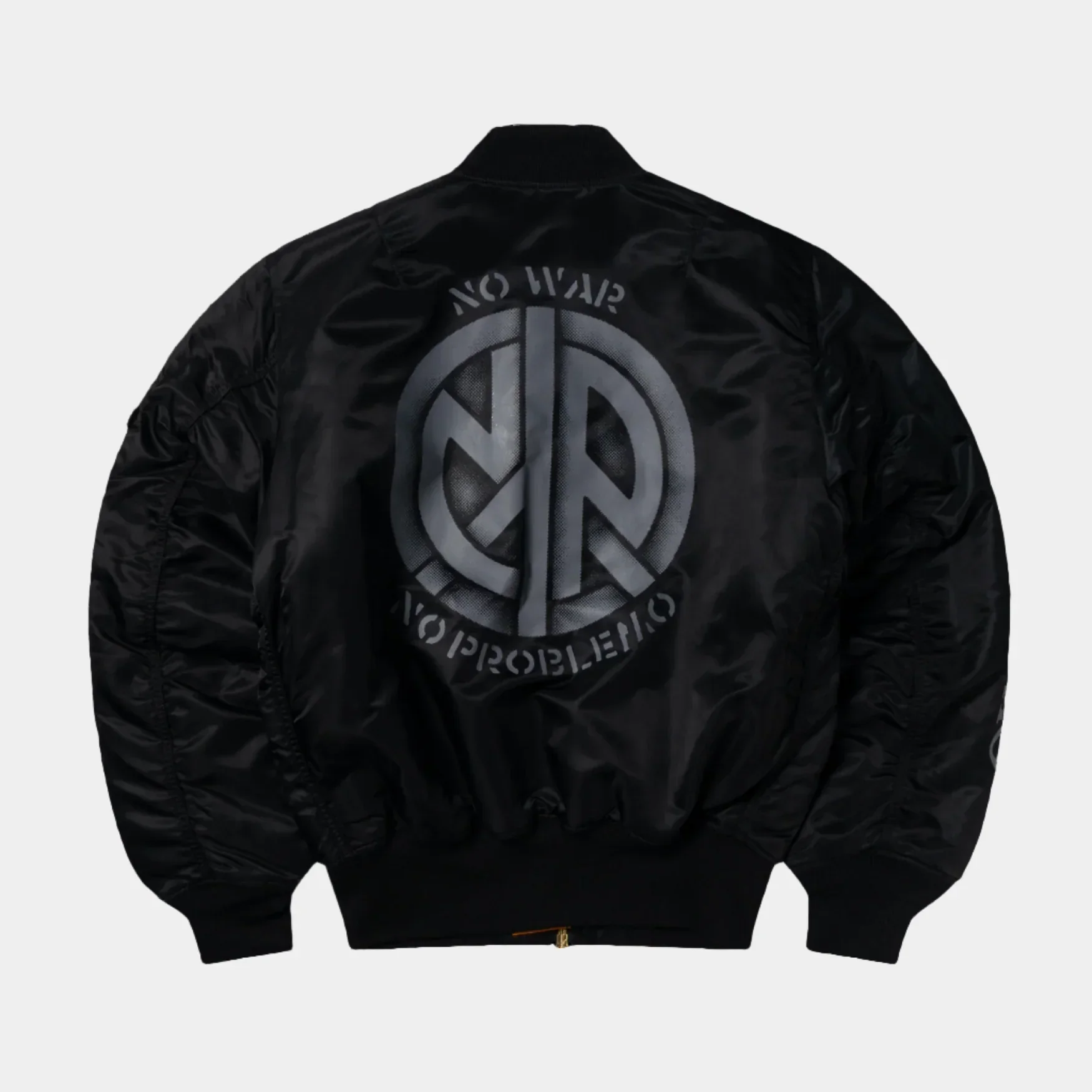 No Problemo x Alpha Industries No War MA-1 Jacket - Black - Image 4