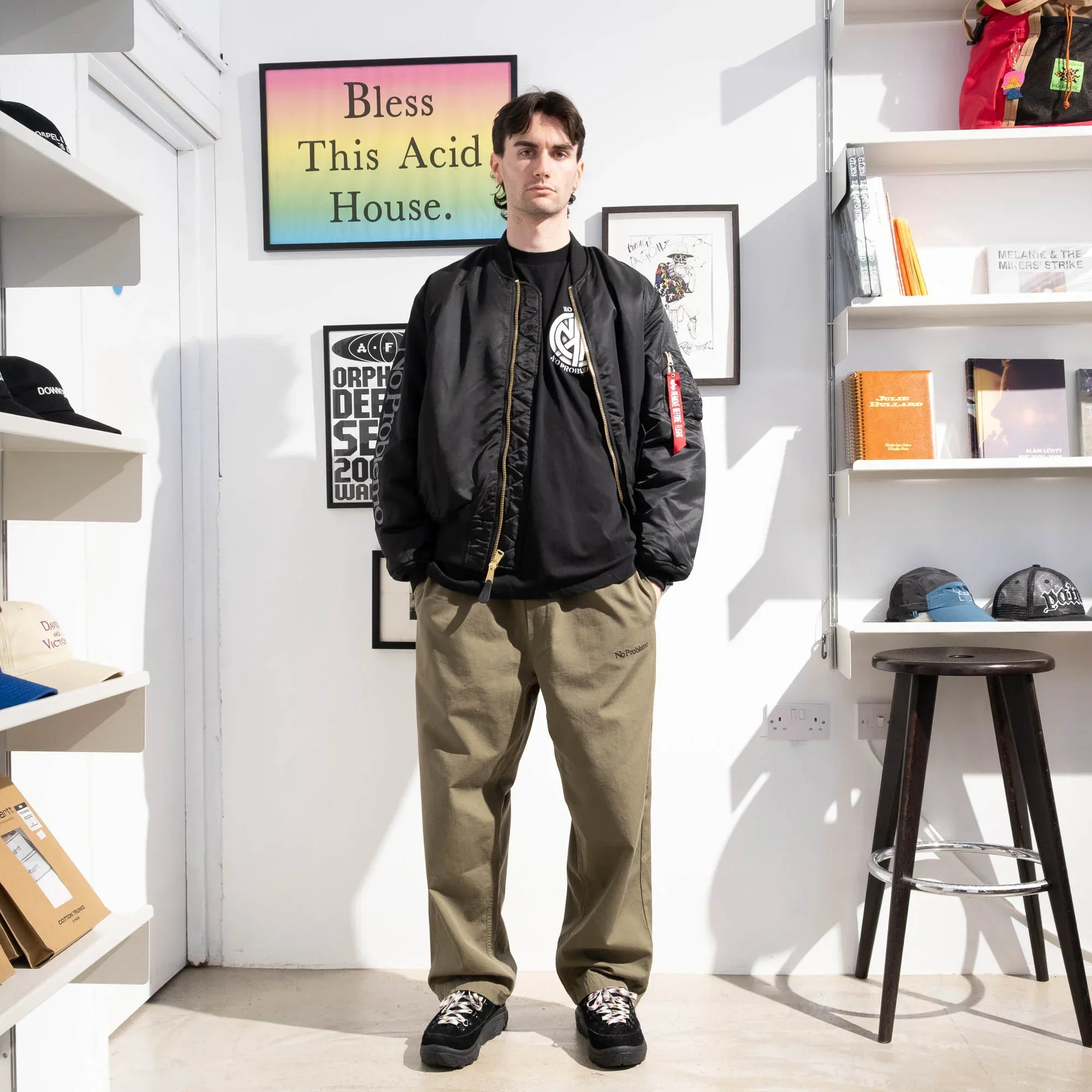 No Problemo x Alpha Industries No War MA-1 Jacket - Black - Image 7