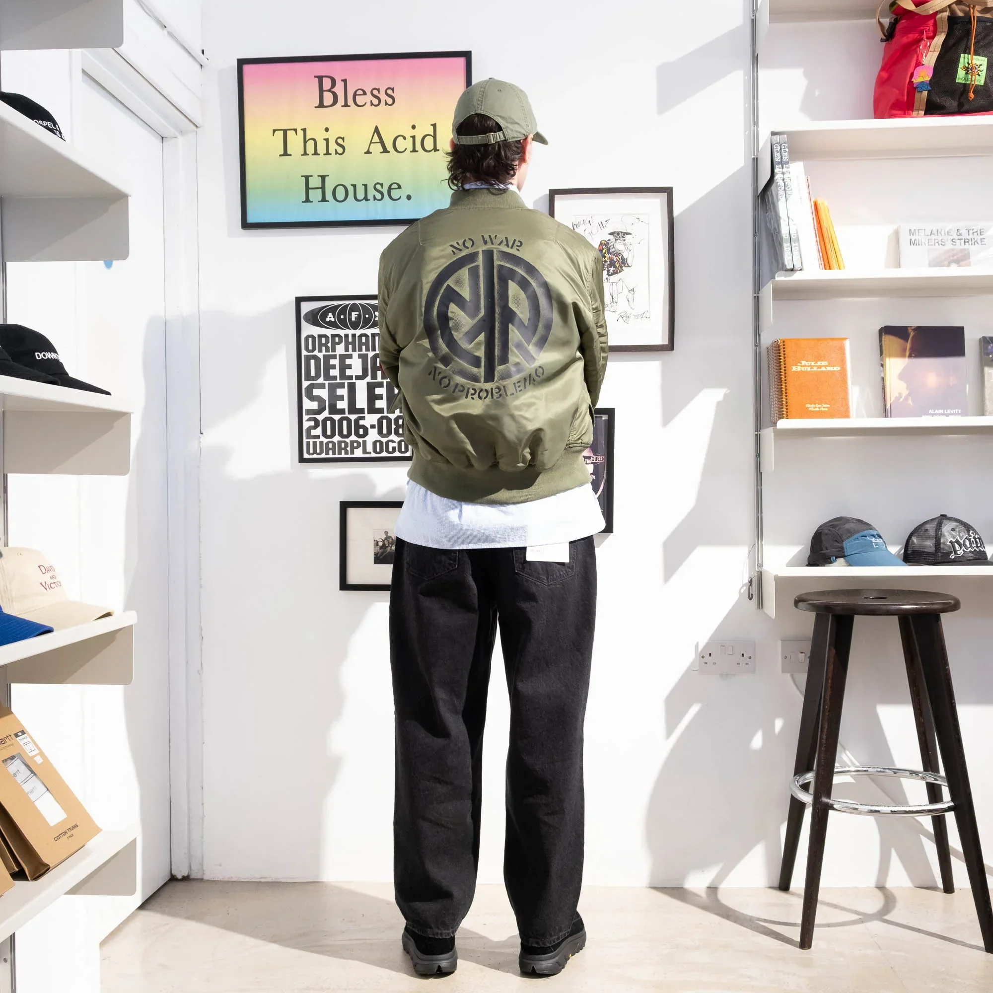 No Problemo x Alpha Industries No War MA-1 Jacket - Green - Image 3