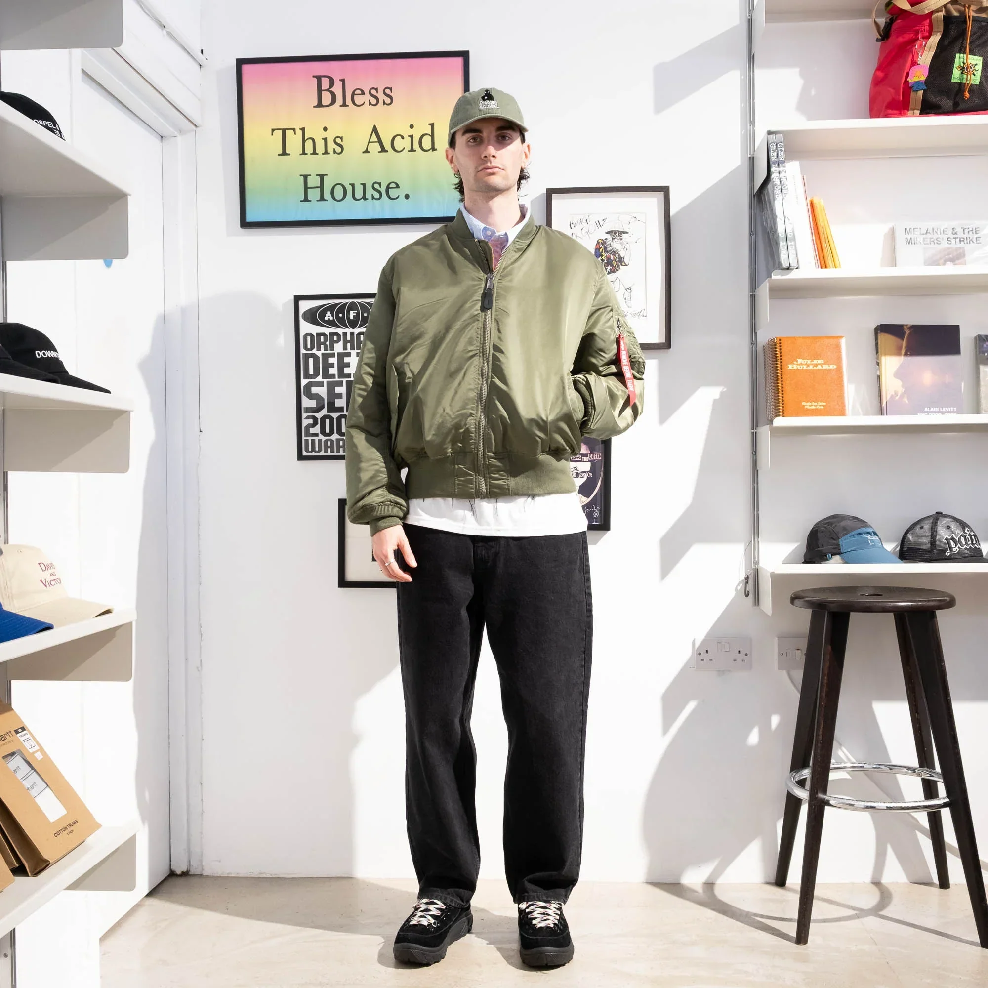 No Problemo x Alpha Industries No War MA-1 Jacket - Green - Image 4