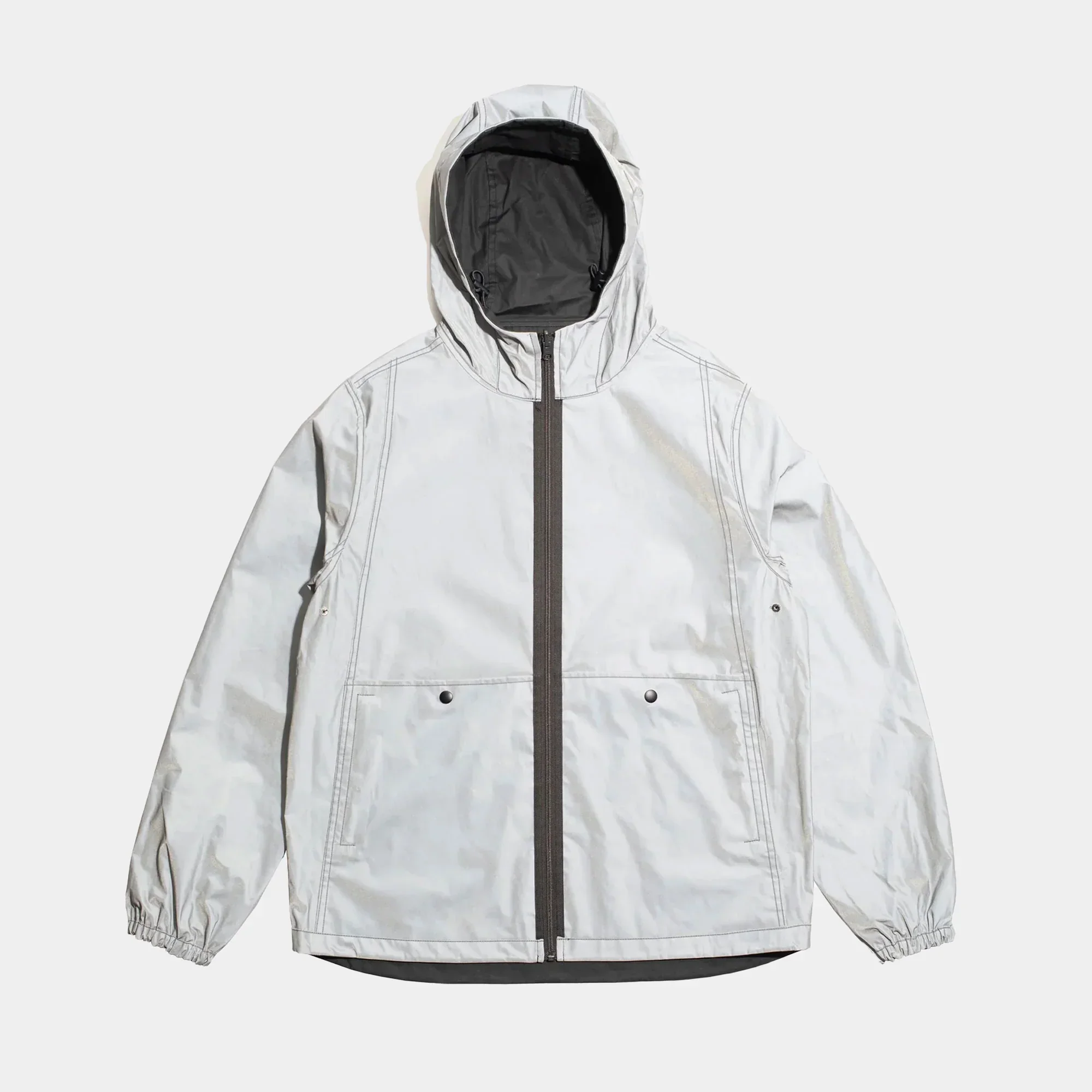 Pop Trading Company Reversible Tech Jacket - Anthracite/Reflective - Image 6