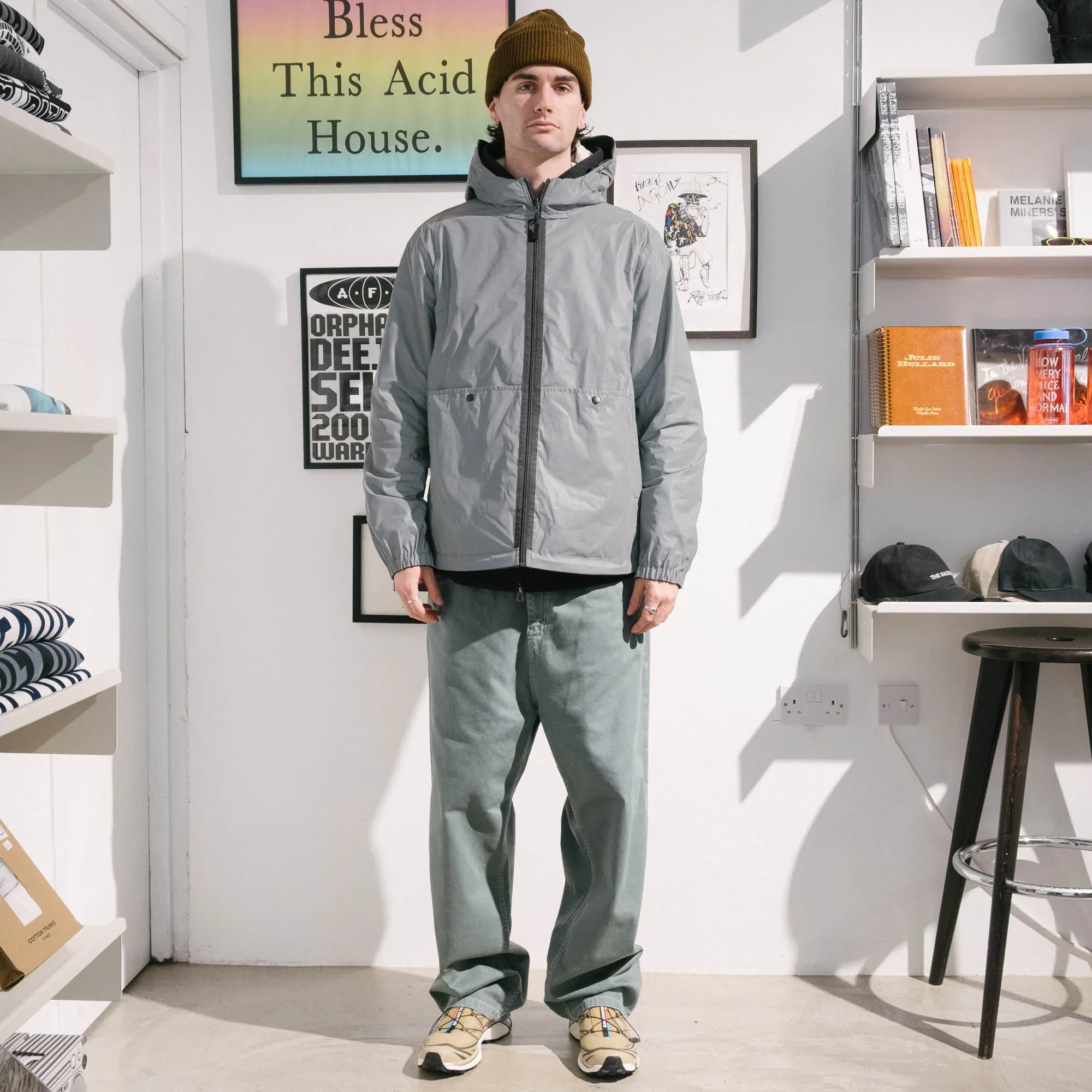 Pop Trading Company Reversible Tech Jacket - Anthracite/Reflective - Image 9