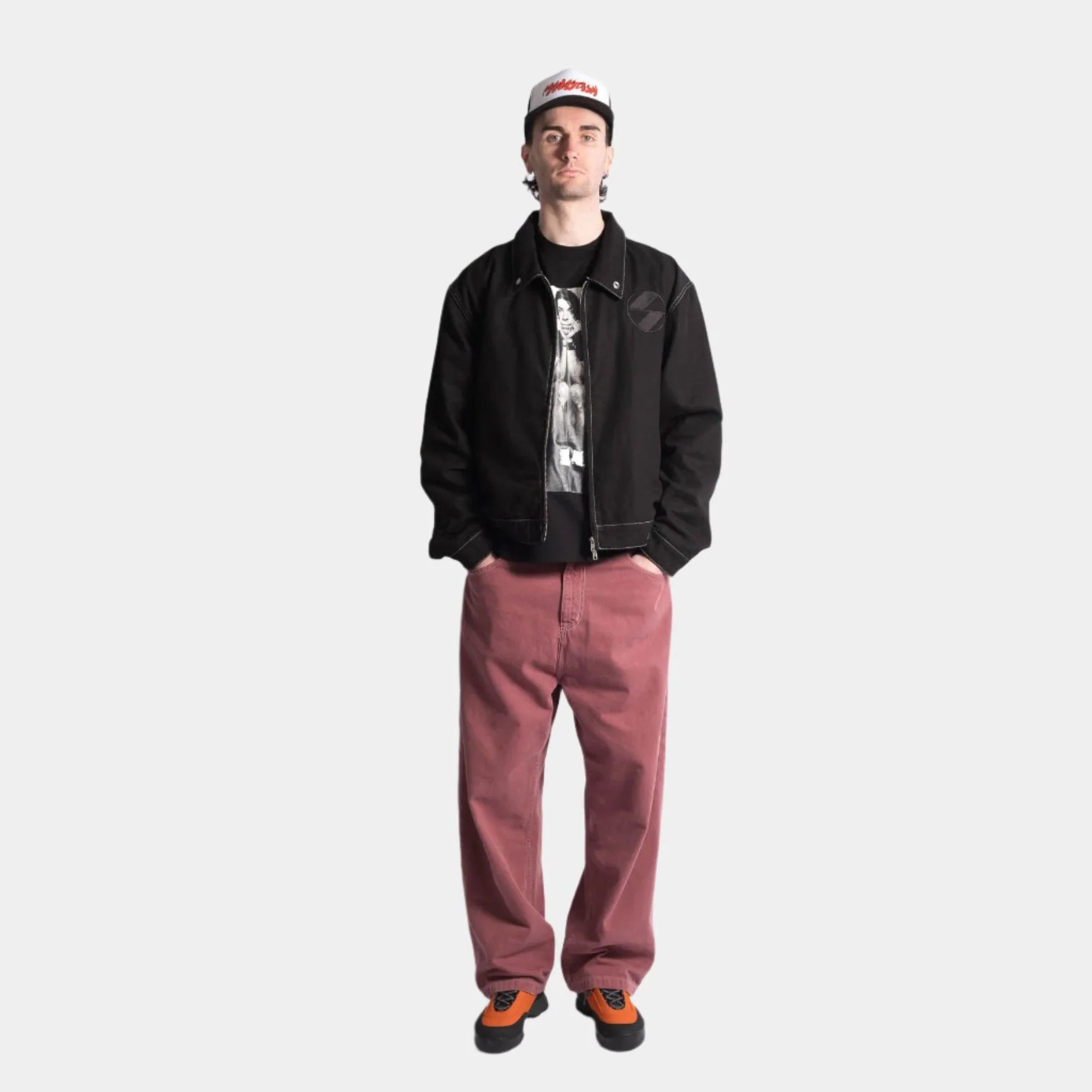 The Salvages Classic Emblem Work Jacket - Black - Image 5