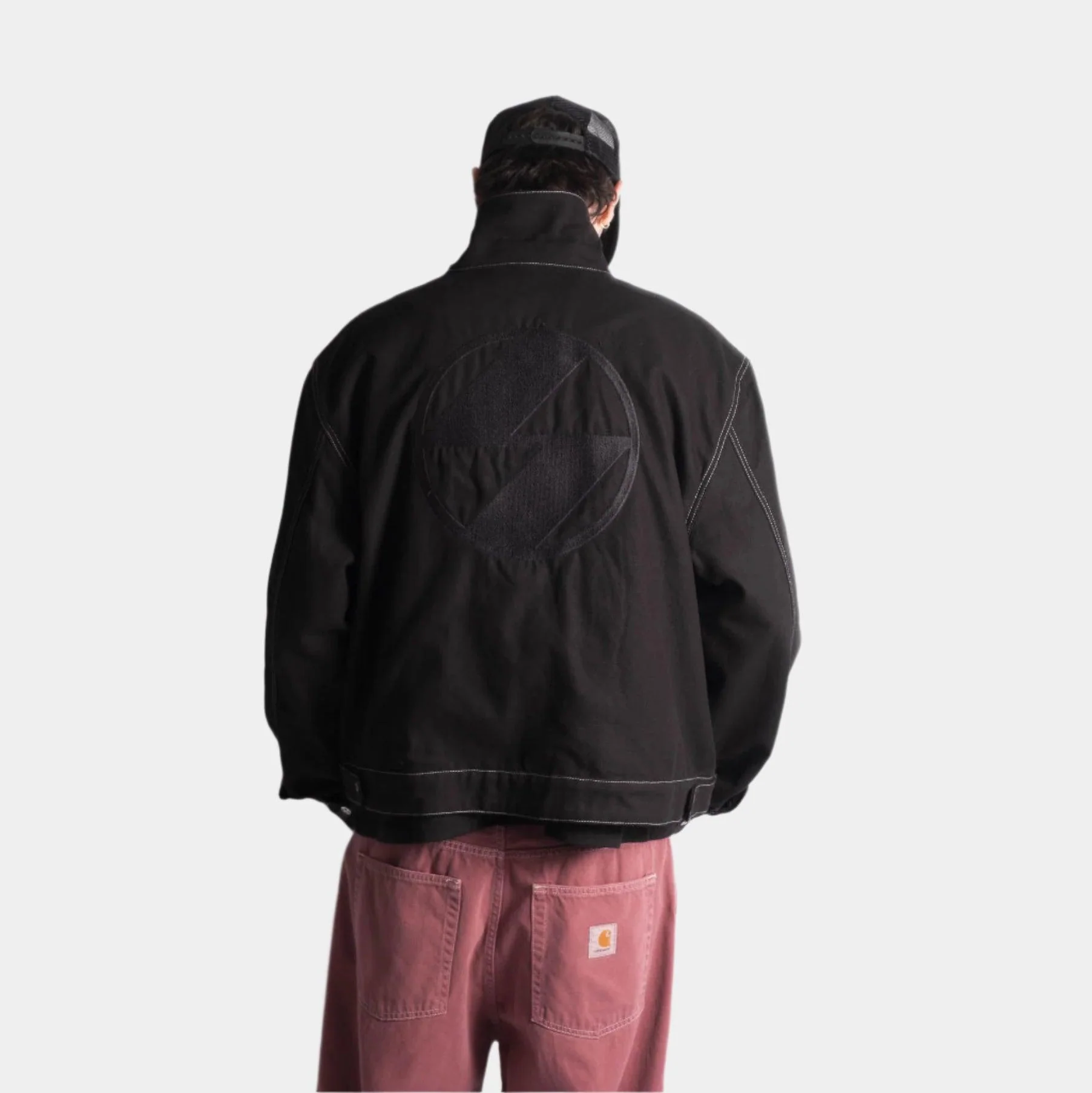 The Salvages Classic Emblem Work Jacket - Black - Image 7