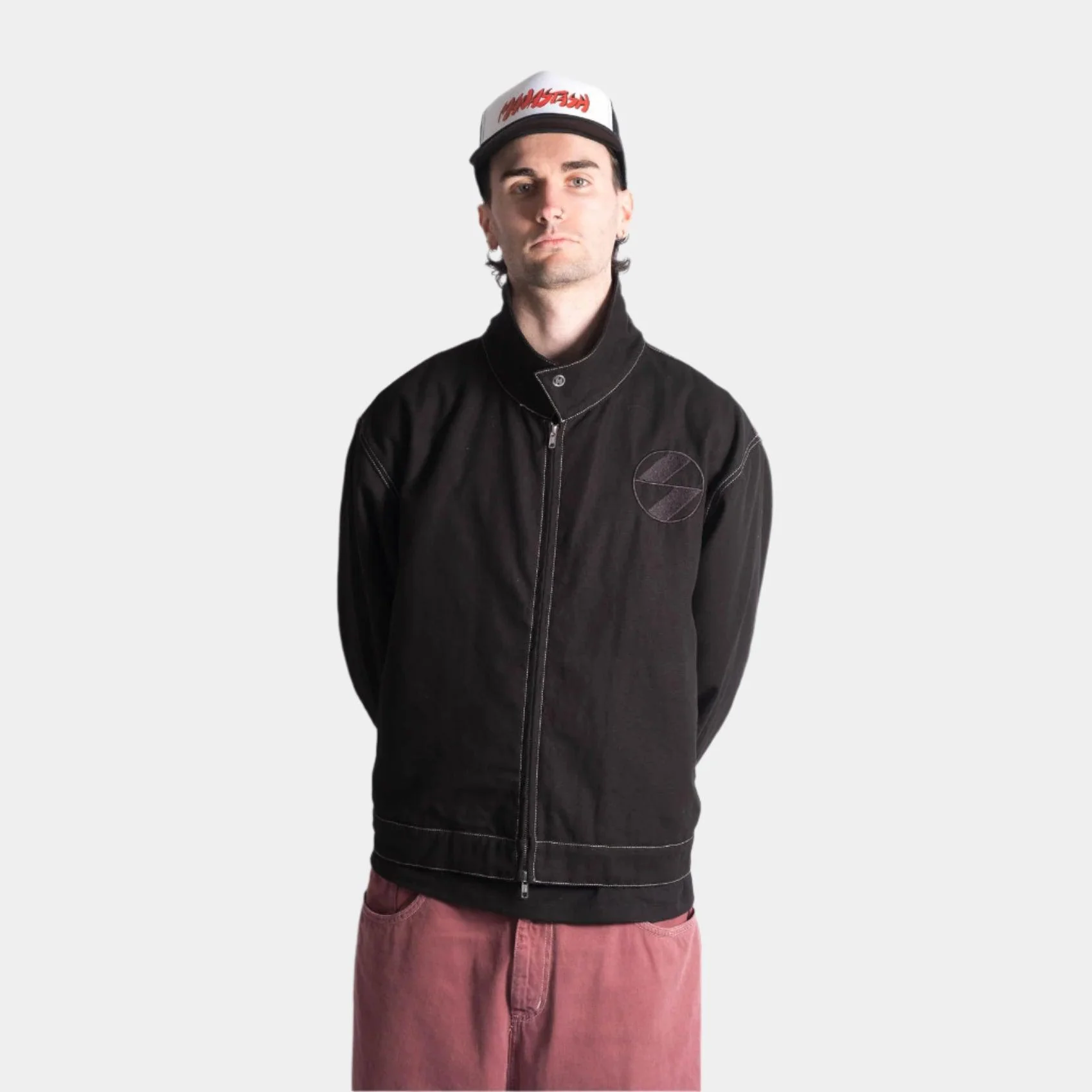 The Salvages Classic Emblem Work Jacket - Black - Image 8