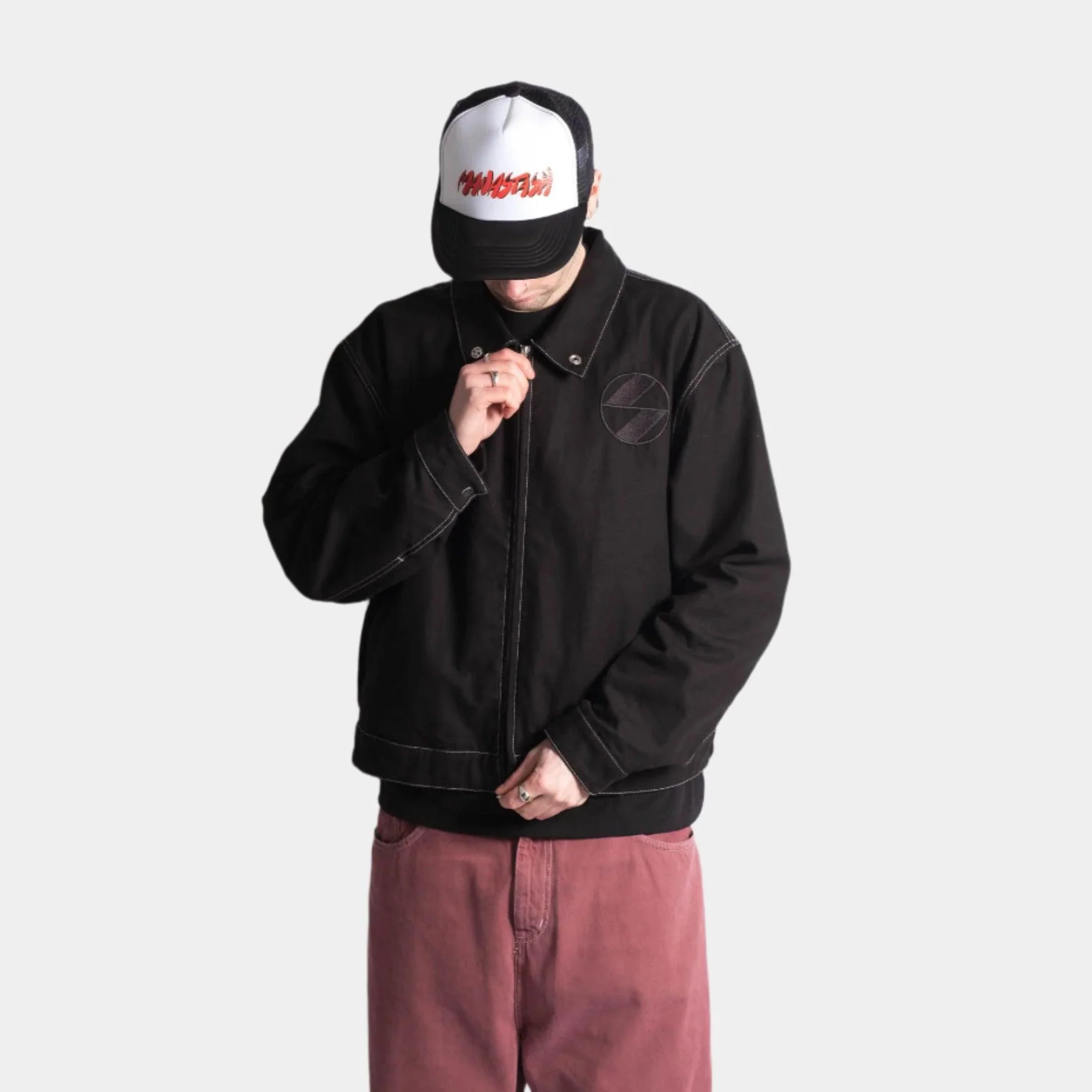 The Salvages Classic Emblem Work Jacket - Black - Image 9